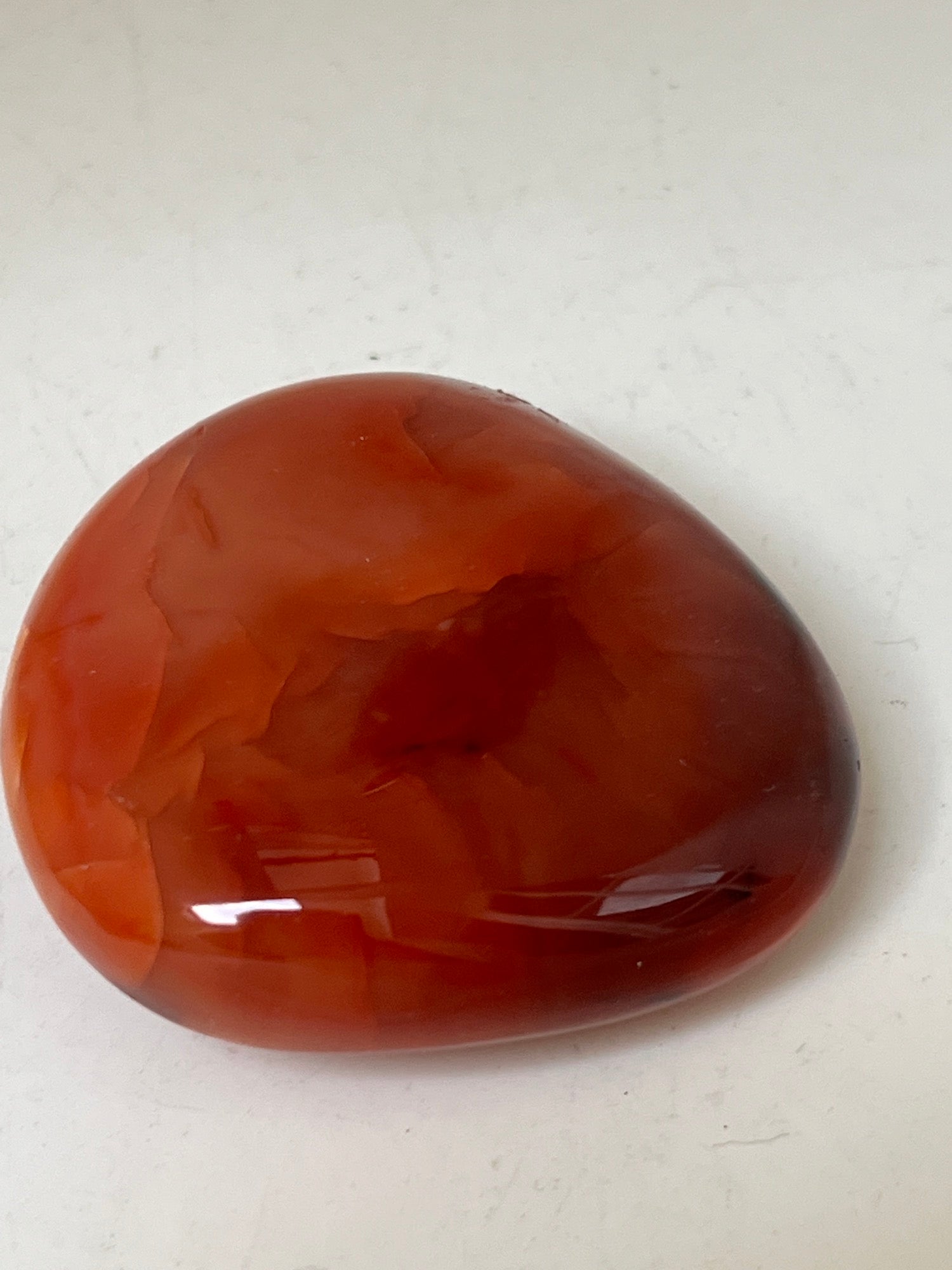 Carnelian  Large Palm Pebble from Madagascar