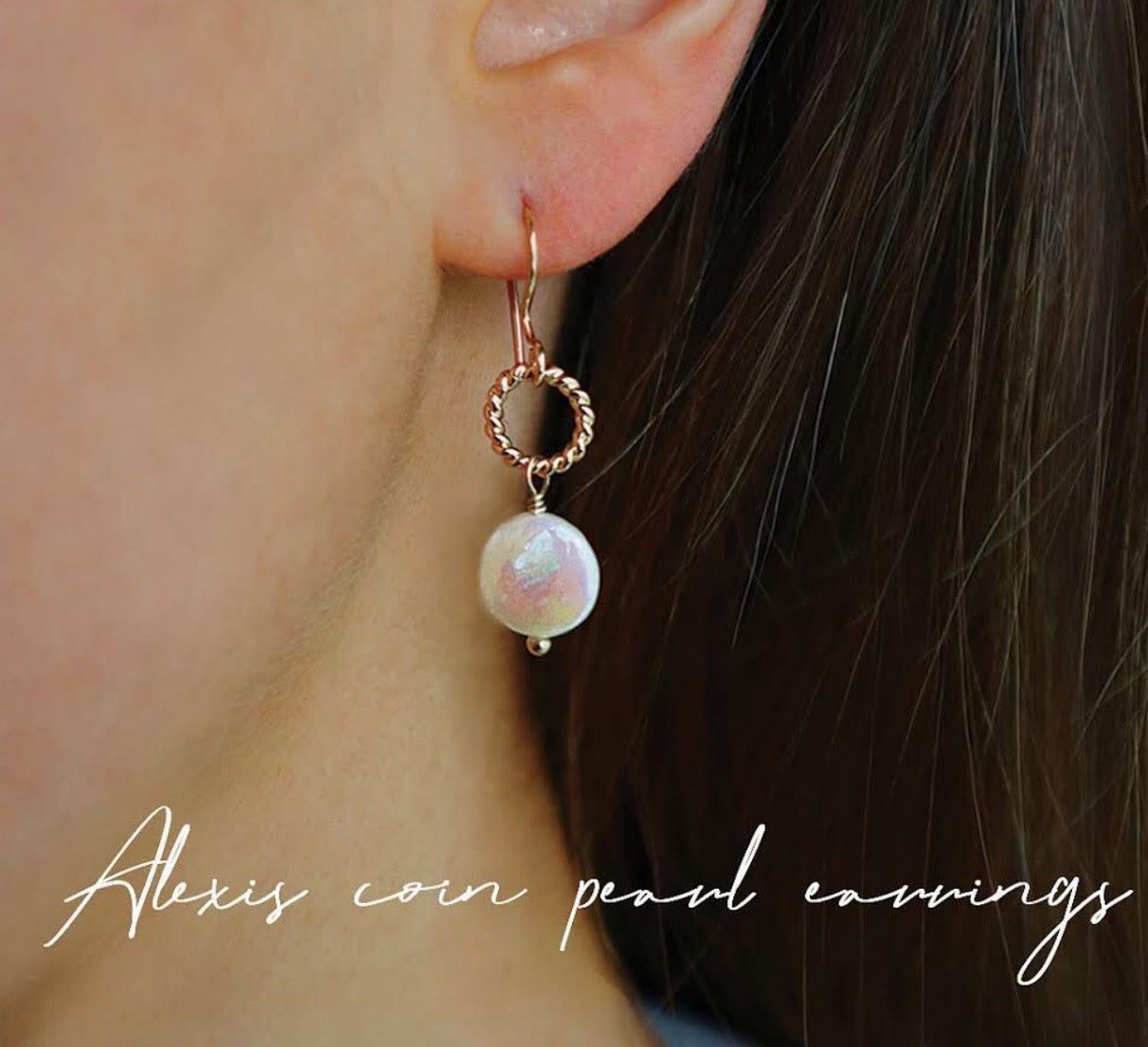 Alexis Coin Pearl Earrings
