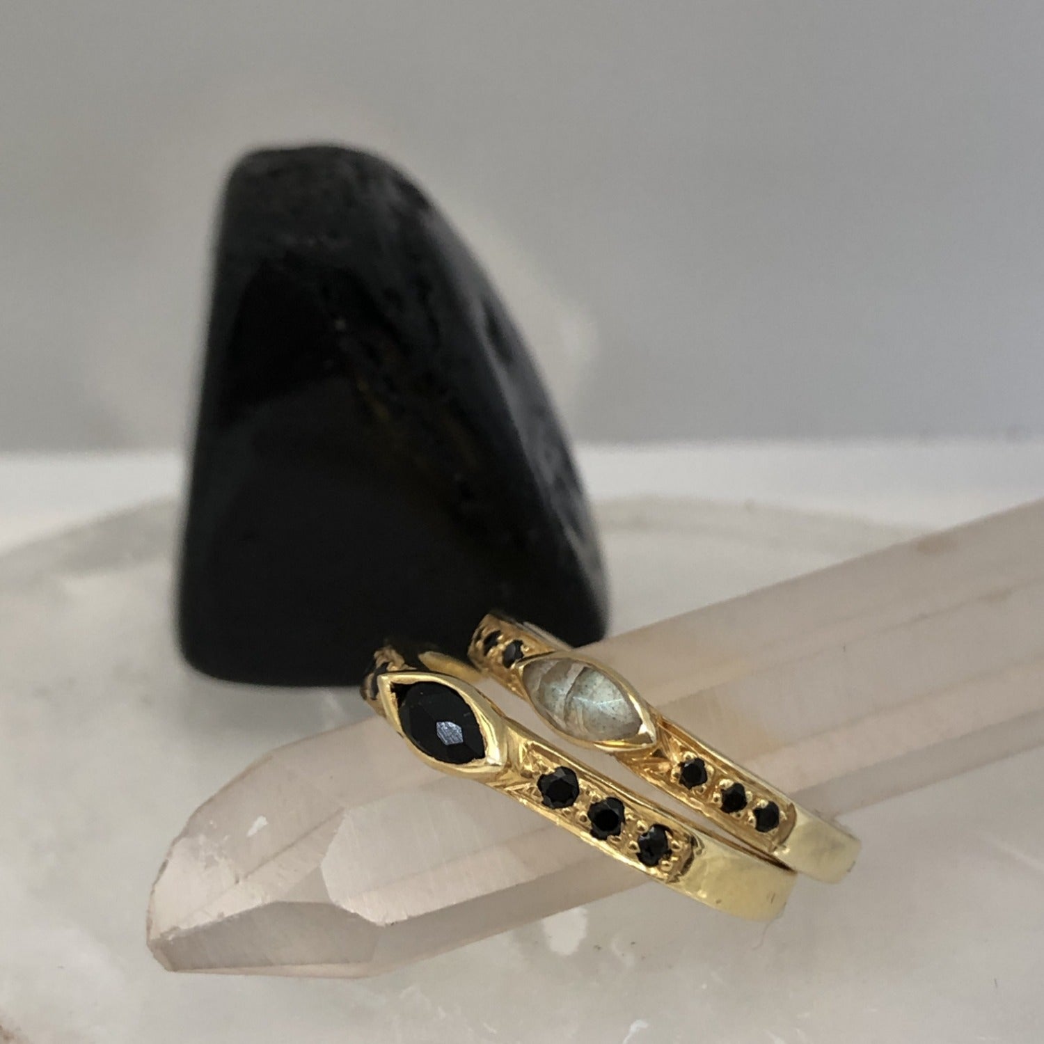 Marquise Ring Black Onyx - Mirabelle Jewellery